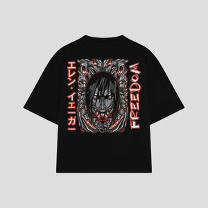 Playera streetwear premium de anime y gaming ExtraLife MX, corte oversized drop shoulder ligero y fresco en color Deep Black y Off-White, moda urbana mexicana de culto.