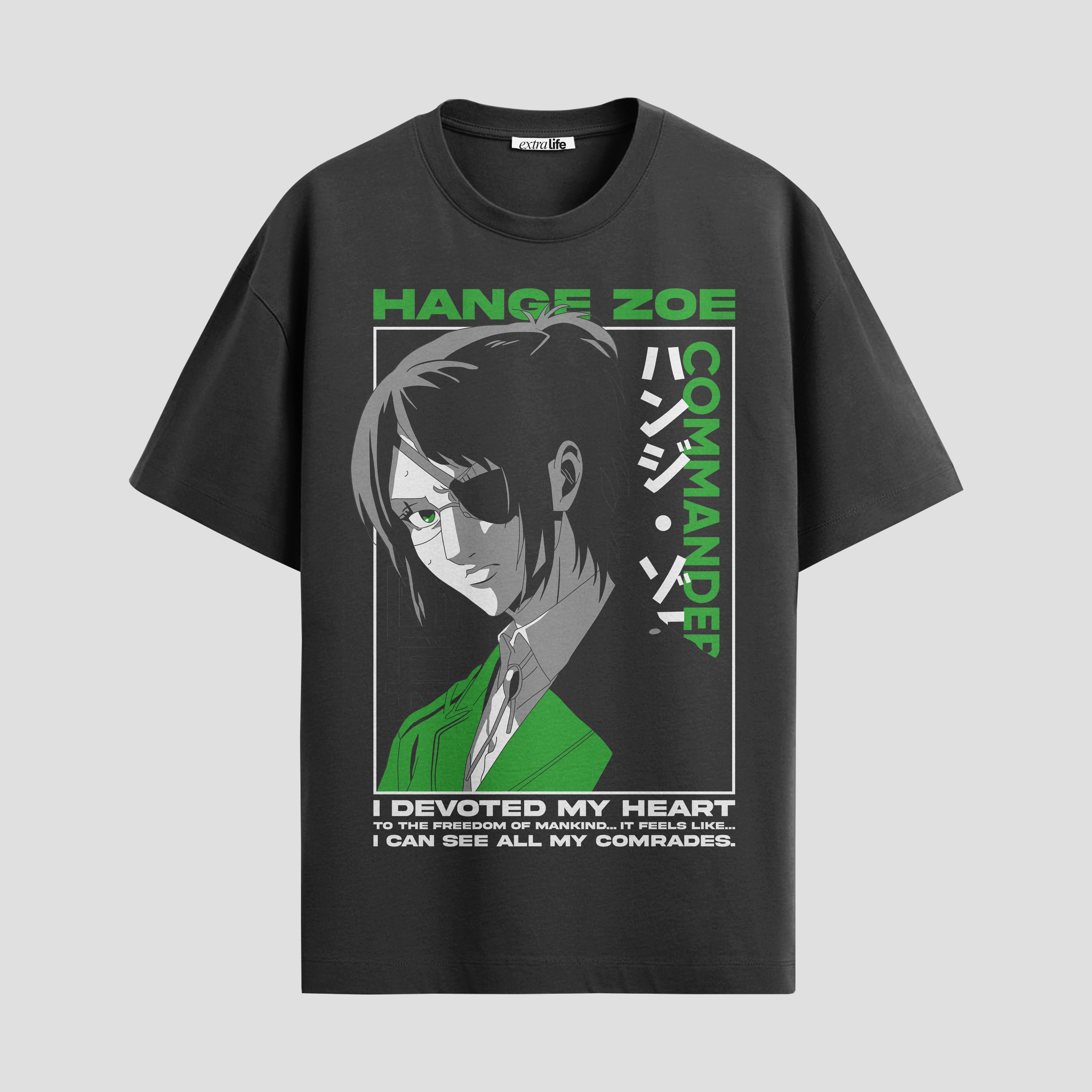 Playera urbana de anime y gaming ExtraLife MX, corte Standard Fit unisex ligero y transpirable en color Deep Black y Pure White, ropa de uso diario para gym y casual.