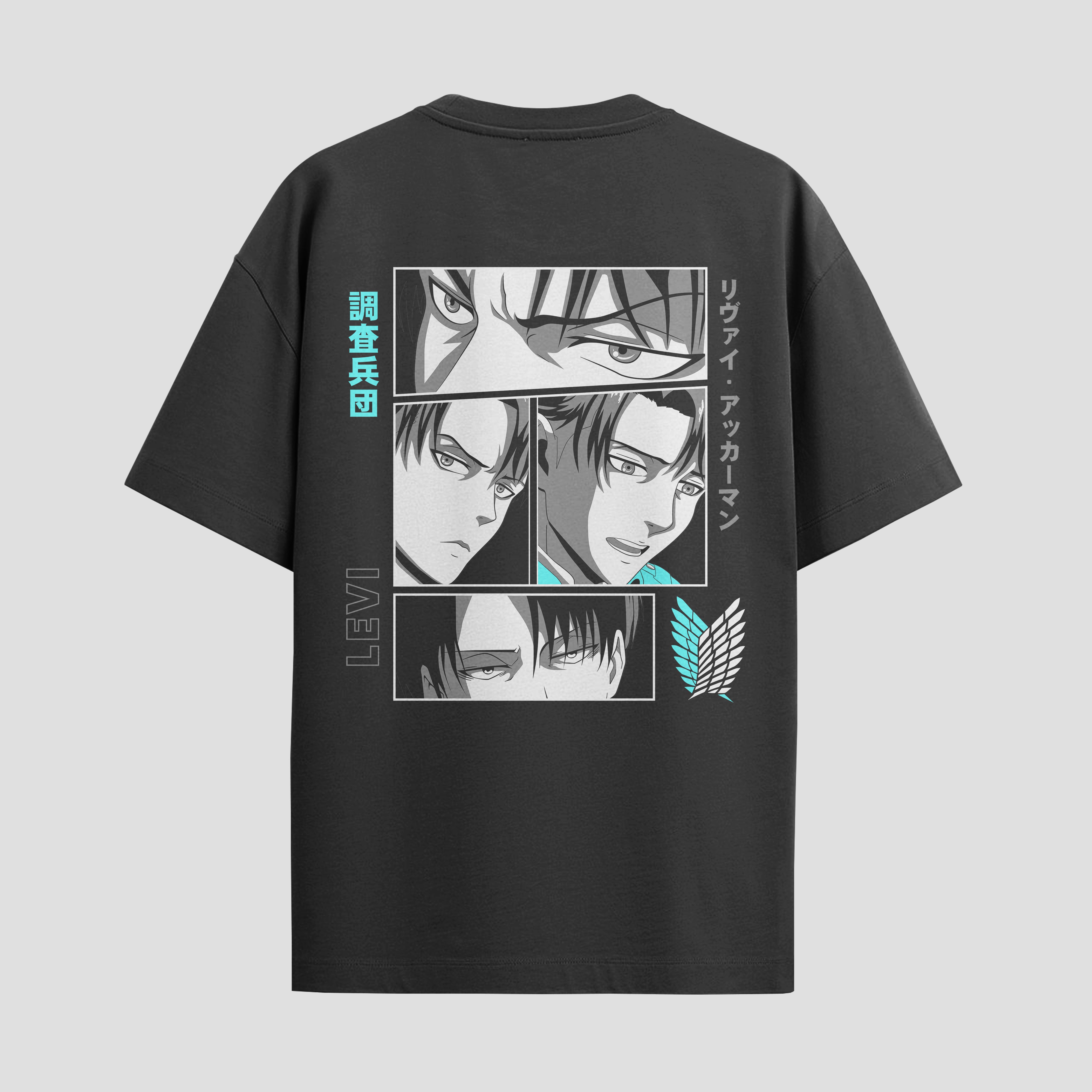 Playera urbana de anime y gaming ExtraLife MX, corte Standard Fit unisex ligero y transpirable en color Deep Black y Pure White, ropa de uso diario para gym y casual.