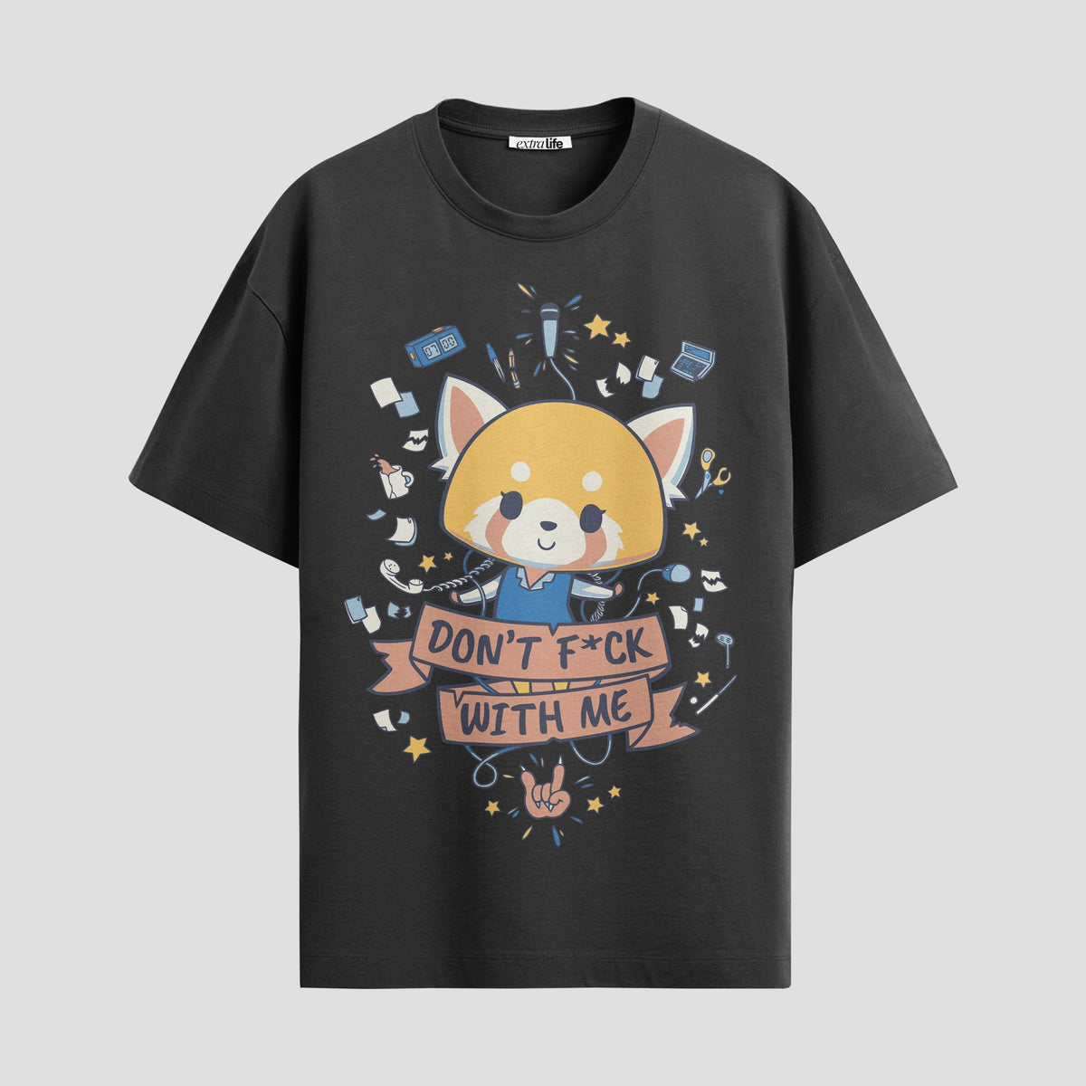 Playera urbana de anime y gaming ExtraLife MX, corte Classic Premium unisex ligero y transpirable en color Deep Black y Pure White, ropa de uso diario para gym y casual.