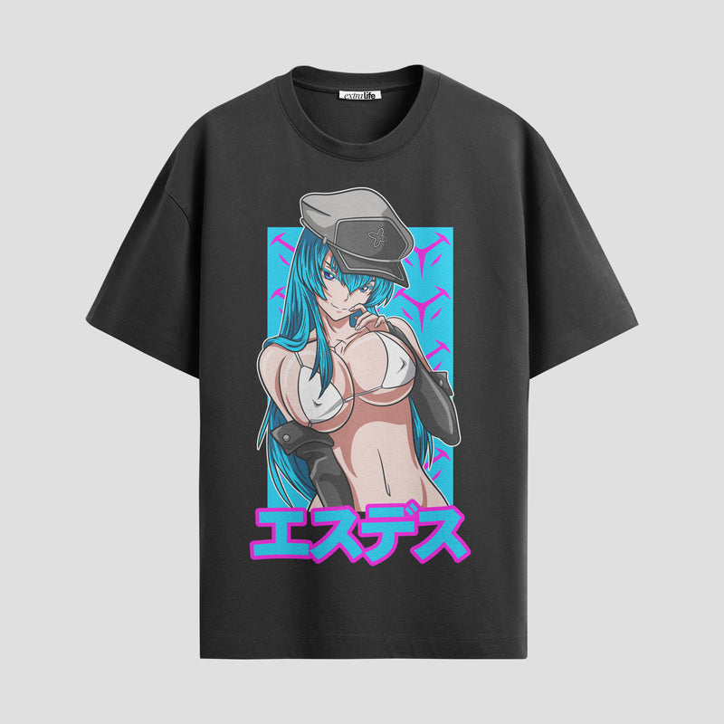 Playera urbana de anime y gaming ExtraLife MX, corte Standard Fit unisex ligero y transpirable en color Deep Black y Pure White, ropa de uso diario para gym y casual.