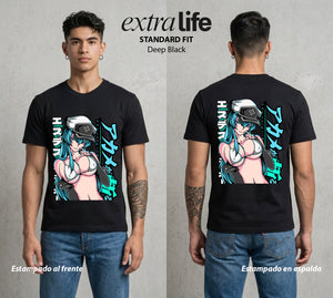 La Hoja de la Noche | El Frio del Imperio #00007 - Playera Standard Fit | Deep Black - Foto en modelo