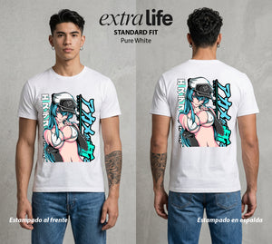 La Hoja de la Noche | El Frio del Imperio #00007 - Playera Standard Fit | Pure White - Foto en modelo