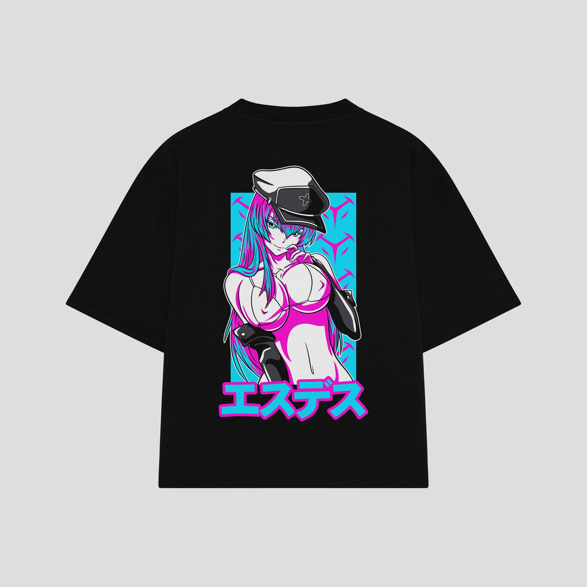 Playera streetwear premium de anime y gaming ExtraLife MX, corte oversized drop shoulder ligero y fresco en color Deep Black y Off-White, moda urbana mexicana de culto.