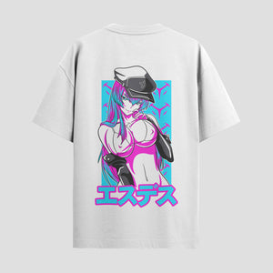 Playera urbana de anime y gaming ExtraLife MX, corte Standard Fit unisex ligero y transpirable en color Deep Black y Pure White, ropa de uso diario para gym y casual.