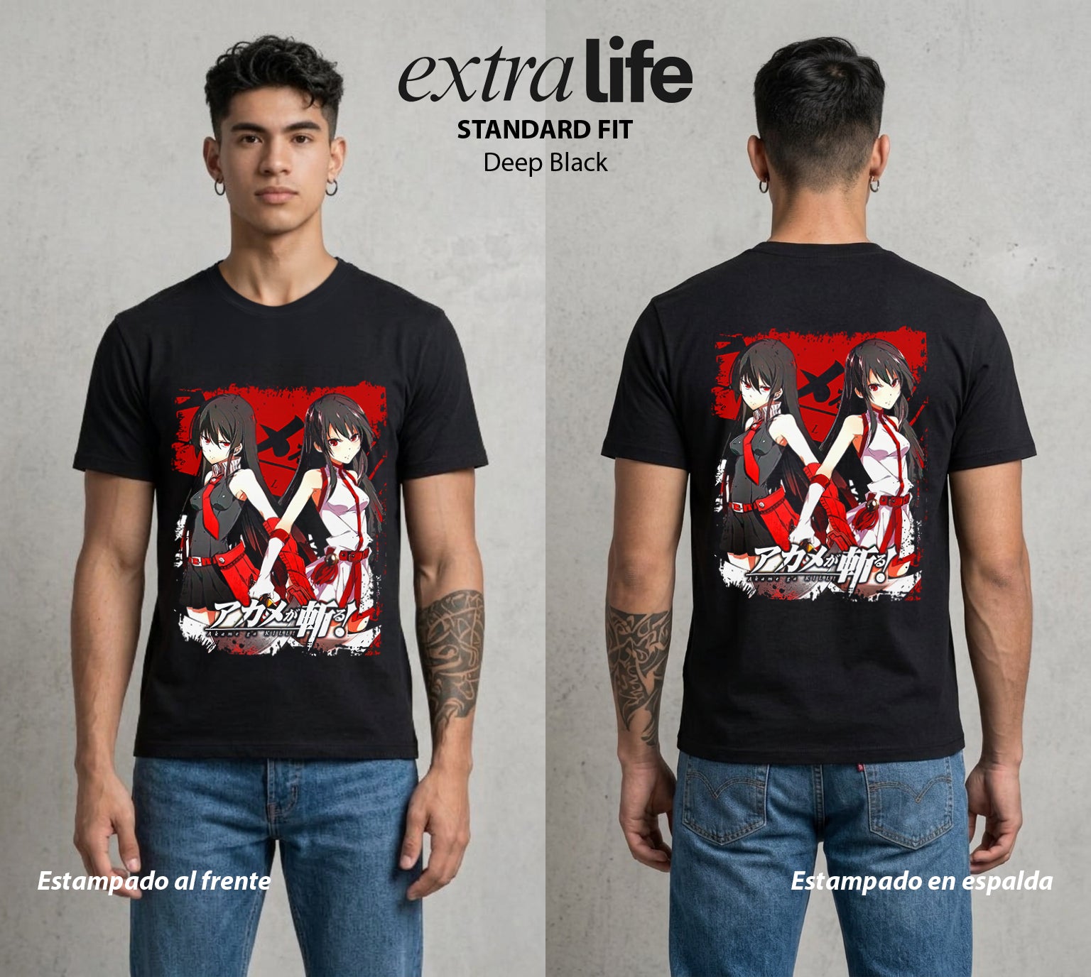 La Hoja de la Noche | Los Asesinos del Imperio #00009 - Playera Standard Fit | Deep Black - Foto en modelo