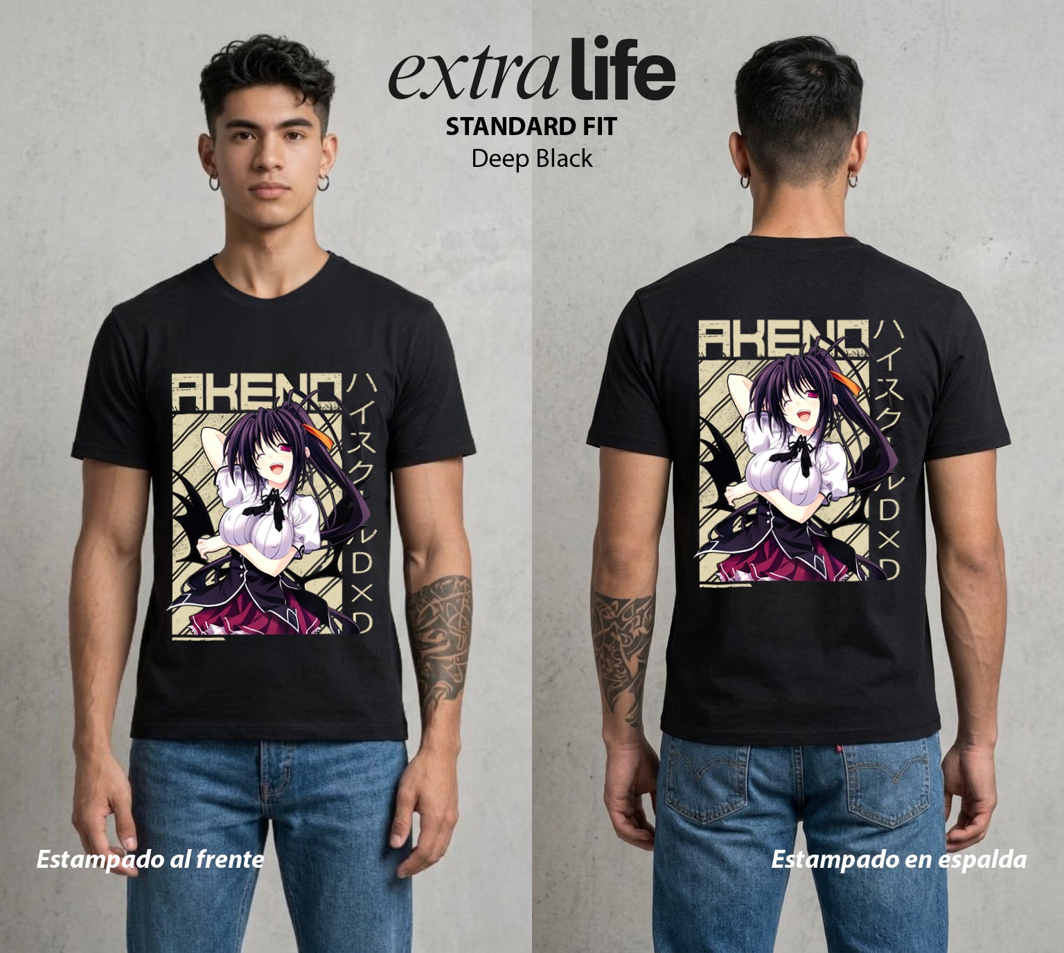 El Club del Diablo | La Demonia del Bien #00011 - Playera Standard Fit | Deep Black - Foto en modelo