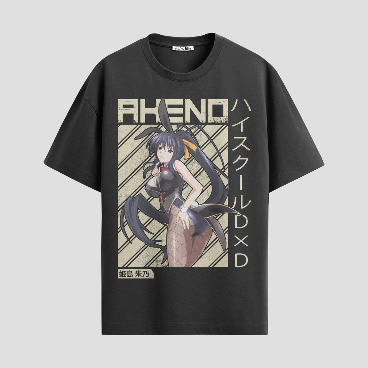 Playera urbana de anime y gaming ExtraLife MX, corte Classic Premium unisex ligero y transpirable en color Deep Black y Pure White, ropa de uso diario para gym y casual.