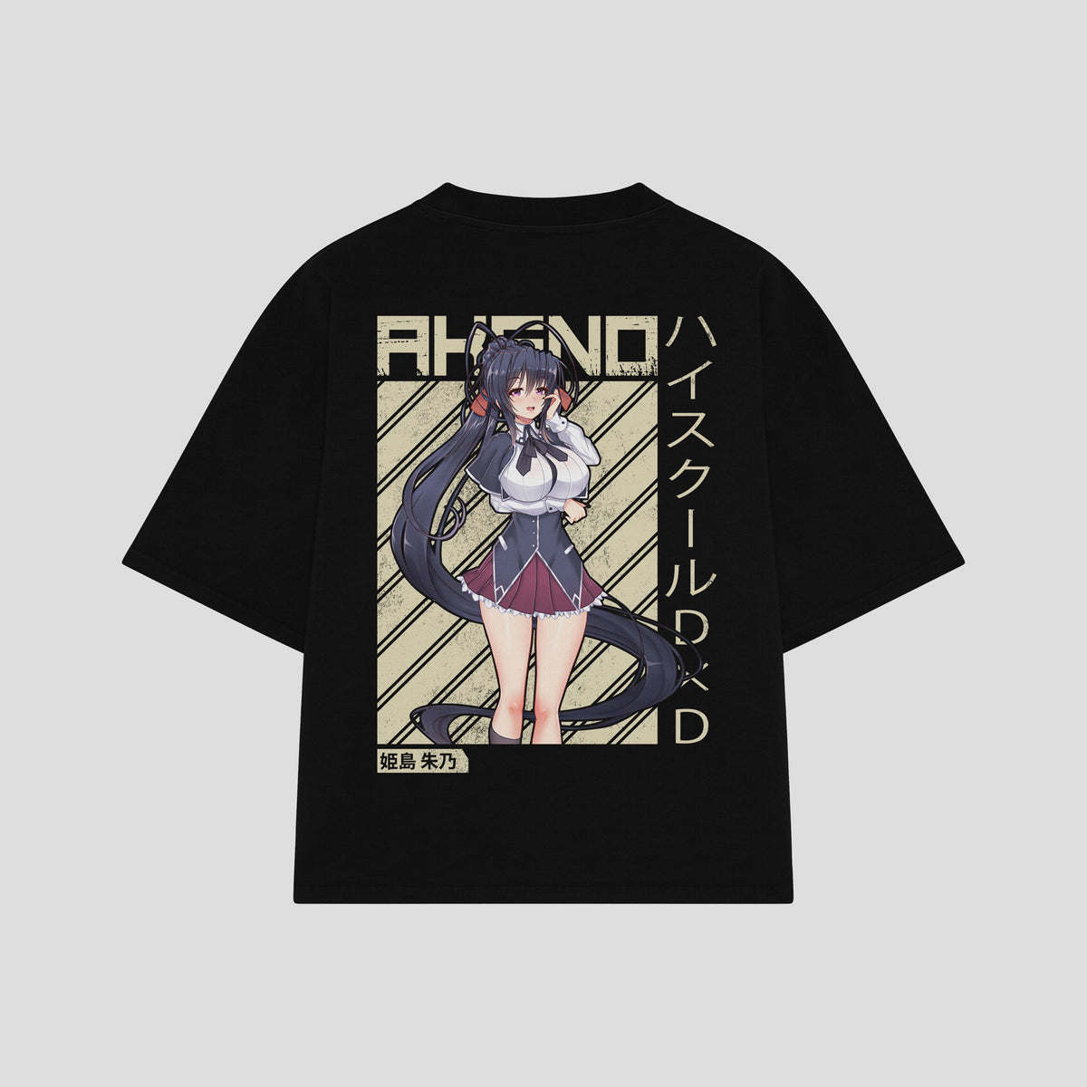 Playera streetwear premium de anime y gaming ExtraLife MX, corte oversized drop shoulder ligero y fresco en color Deep Black y Off-White, moda urbana mexicana de culto.