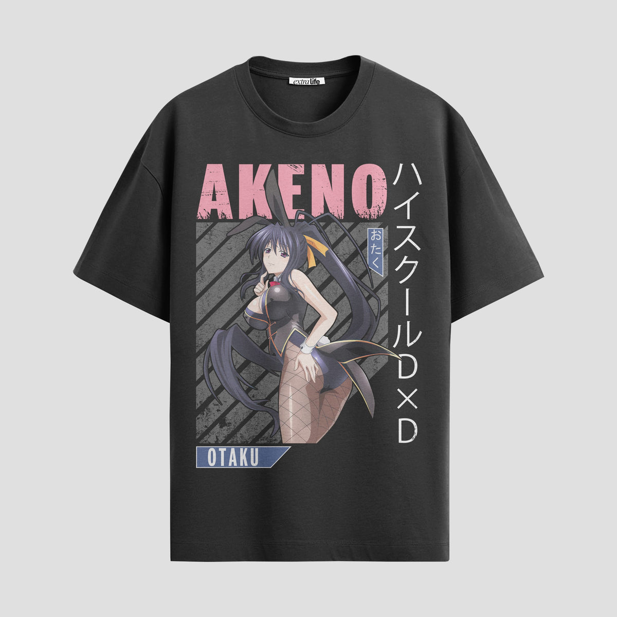 Playera urbana de anime y gaming ExtraLife MX, corte Classic Premium unisex ligero y transpirable en color Deep Black y Pure White, ropa de uso diario para gym y casual.