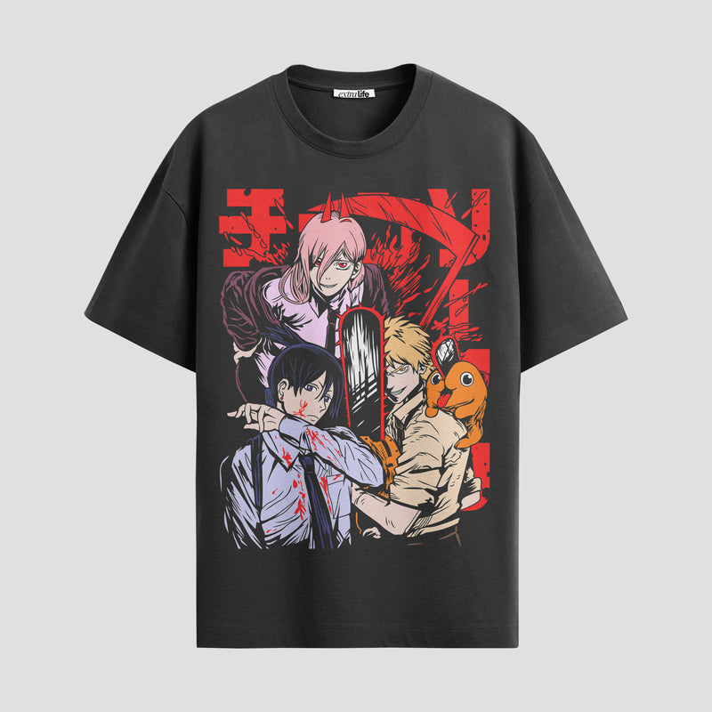 Playera urbana de anime y gaming ExtraLife MX, corte Standard Fit unisex ligero y transpirable en color Deep Black y Pure White, ropa de uso diario para gym y casual.