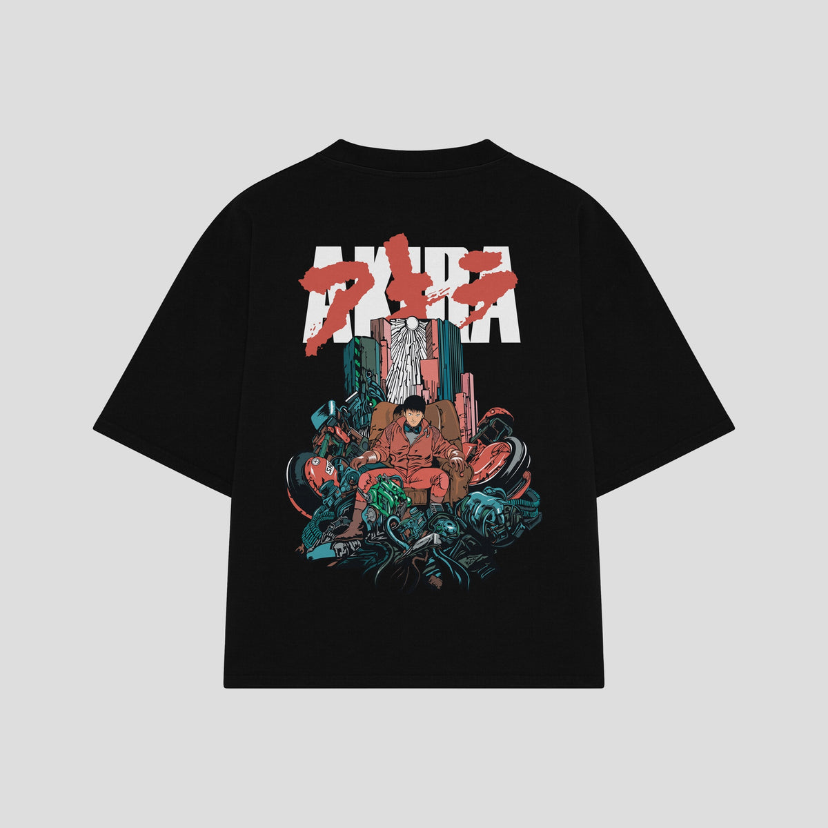 Playera streetwear premium de anime y gaming ExtraLife MX, corte oversized drop shoulder ligero y fresco en color Deep Black y Off-White, moda urbana mexicana de culto.