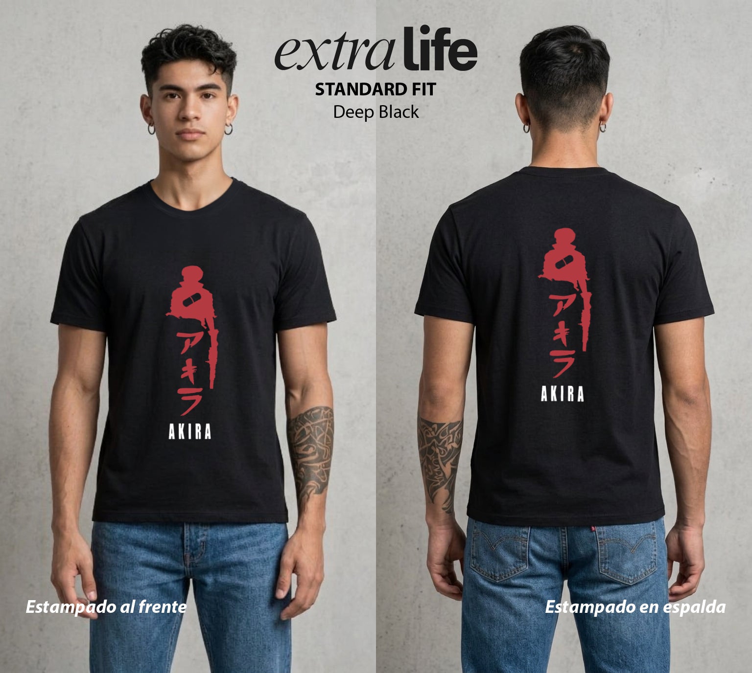 Neo Tokyo | El Caos del Futuro #00022 - Playera Standard Fit | Deep Black - Foto en modelo