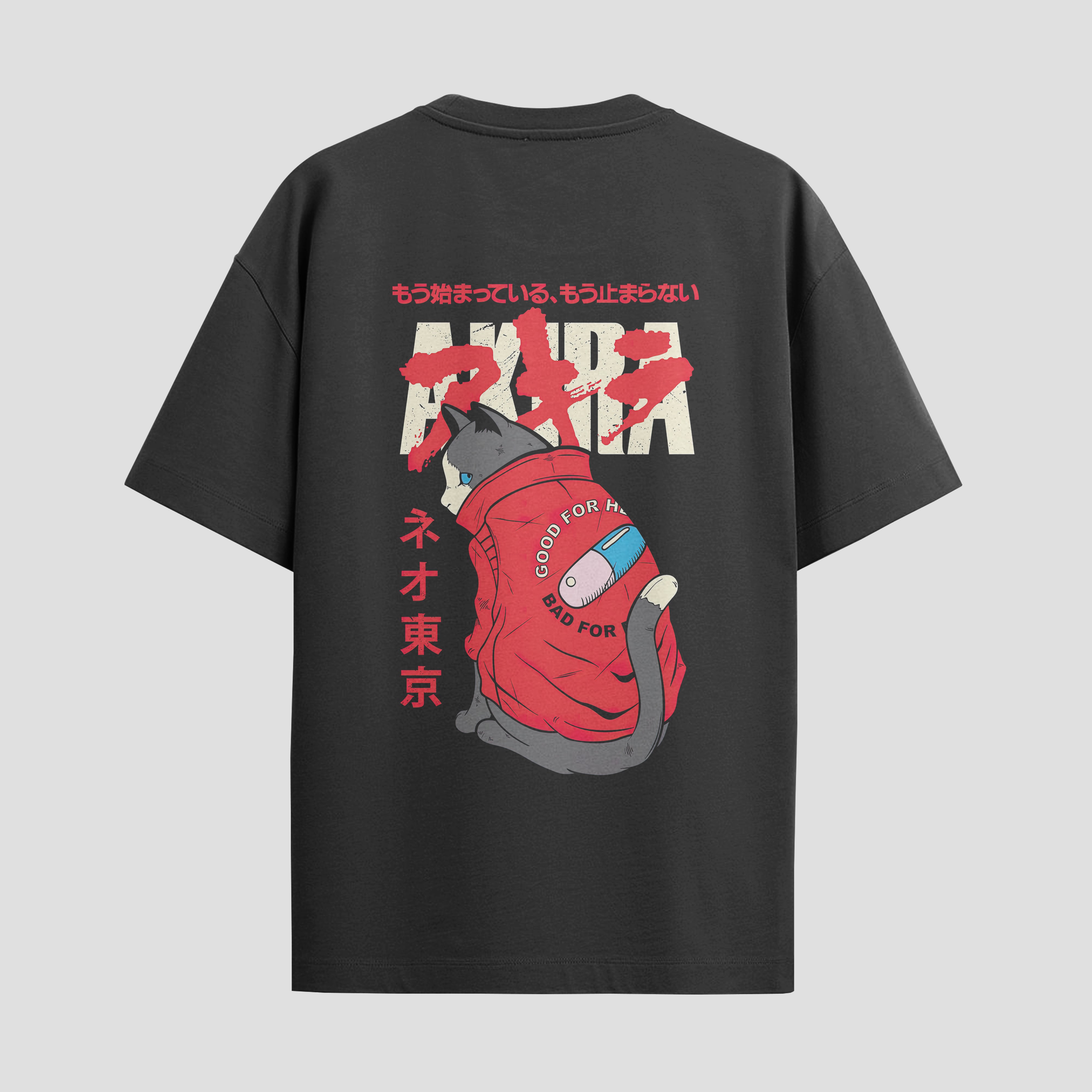 Playera urbana de anime y gaming ExtraLife MX, corte Standard Fit unisex ligero y transpirable en color Deep Black y Pure White, ropa de uso diario para gym y casual.