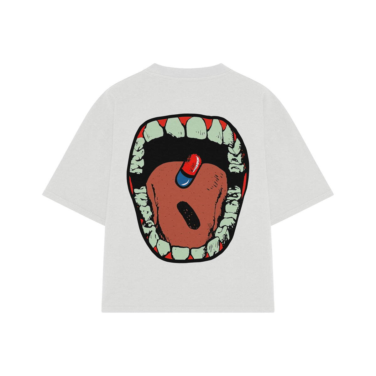 Playera streetwear premium de anime y gaming ExtraLife MX, corte oversized drop shoulder ligero y fresco en color Deep Black y Off-White, moda urbana mexicana de culto.