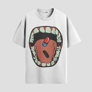 Playera urbana de anime y gaming ExtraLife MX, corte Standard Fit unisex ligero y transpirable en color Deep Black y Pure White, ropa de uso diario para gym y casual.