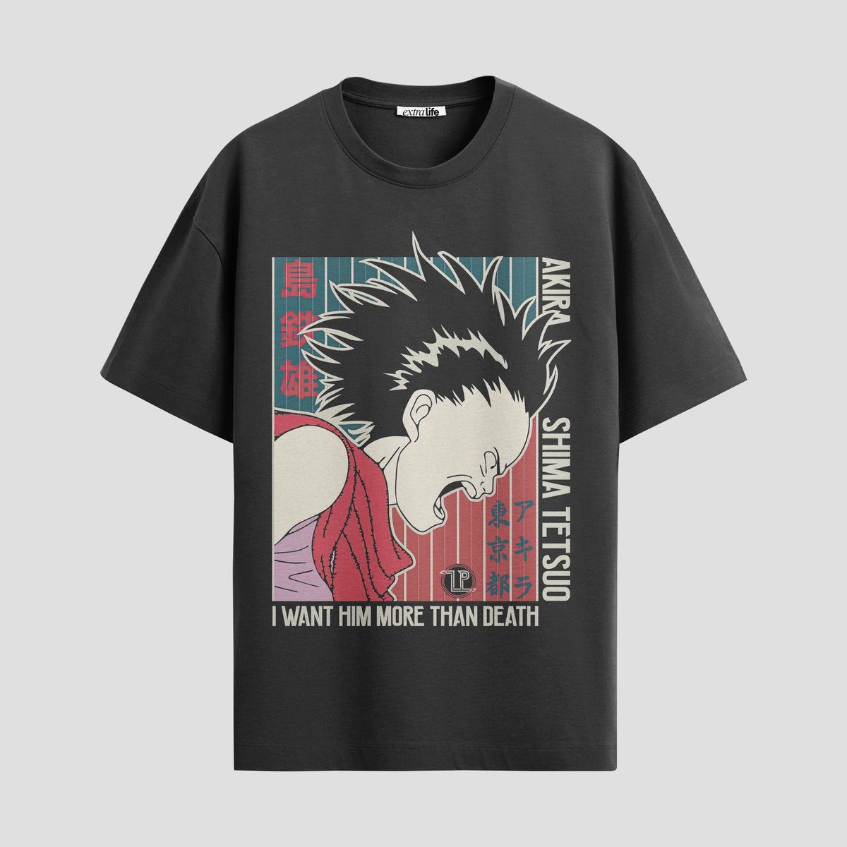Playera urbana de anime y gaming ExtraLife MX, corte Classic Premium unisex ligero y transpirable en color Deep Black y Pure White, ropa de uso diario para gym y casual.