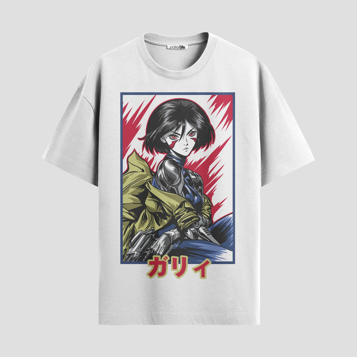 Playera urbana de anime y gaming ExtraLife MX, corte Classic Premium unisex ligero y transpirable en color Deep Black y Pure White, ropa de uso diario para gym y casual.