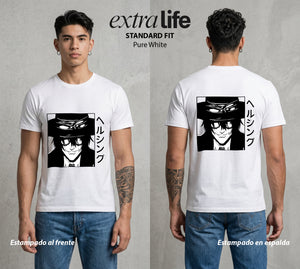 La Organizacion Oscura | El No Muerto Supremo #00042 - Playera Standard Fit | Pure White - Foto en modelo
