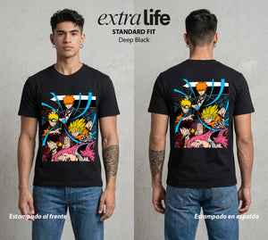 El Mundo del Anime | Las Leyendas Animadas #00049 - Playera Standard Fit | Deep Black - Foto en modelo