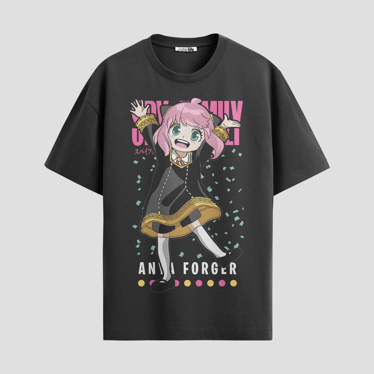Playera urbana de anime y gaming ExtraLife MX, corte Classic Premium unisex ligero y transpirable en color Deep Black y Pure White, ropa de uso diario para gym y casual.
