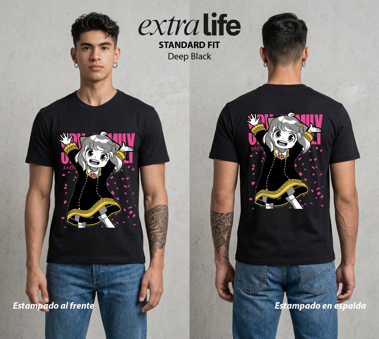 Familia de Operativos | La Agente Telepática #00052 - Playera Standard Fit | Deep Black - Foto en modelo