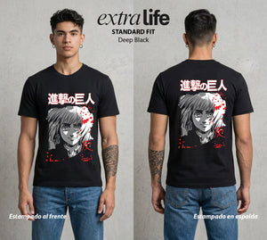 Mas Alla del Muro | El Cerebro del Regimiento #00054 - Playera Standard Fit | Deep Black - Foto en modelo