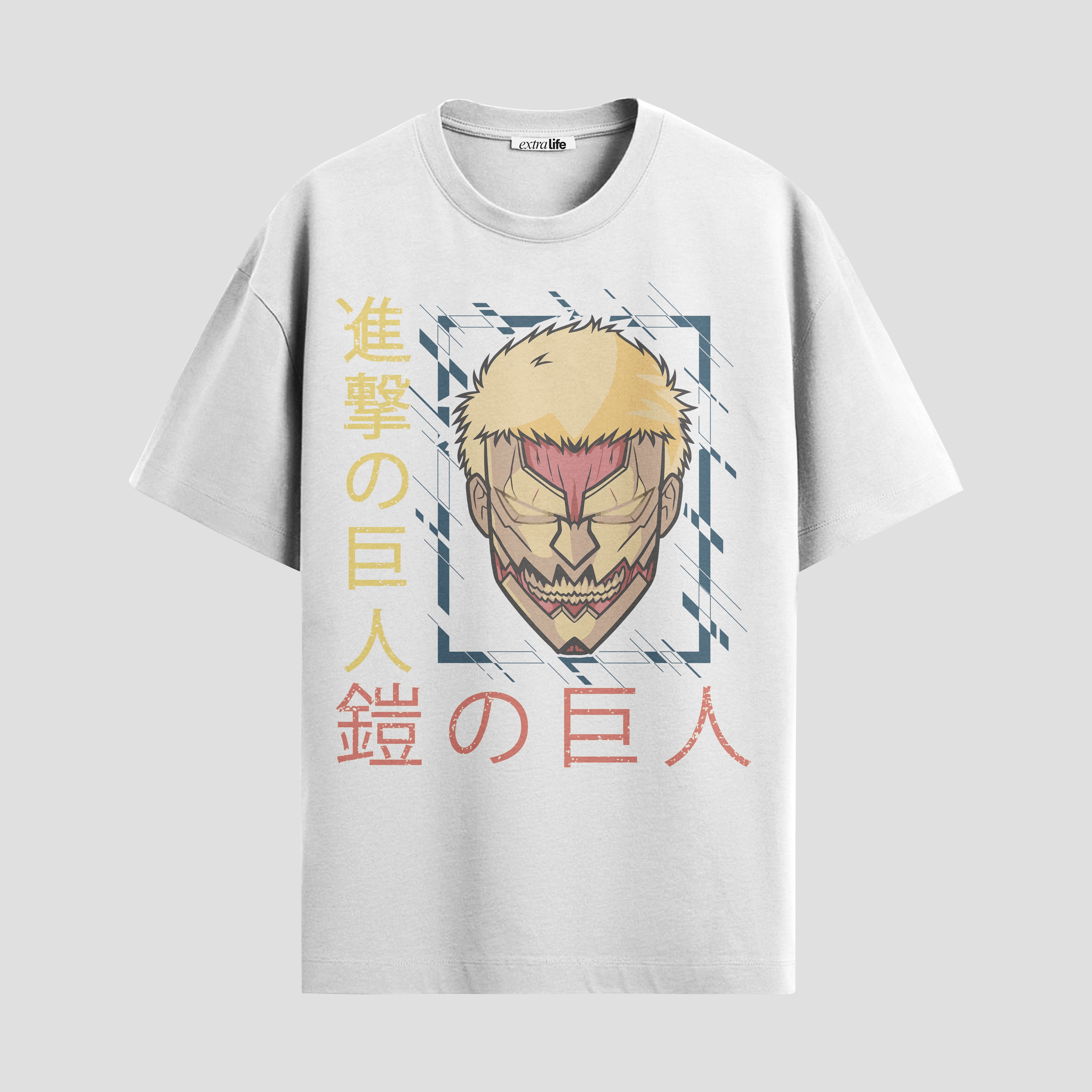 Playera urbana de anime y gaming ExtraLife MX, corte Standard Fit unisex ligero y transpirable en color Deep Black y Pure White, ropa de uso diario para gym y casual.