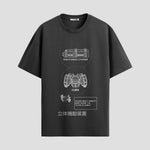Playera urbana de anime y gaming ExtraLife MX, corte Standard Fit unisex ligero y transpirable en color Deep Black y Pure White, ropa de uso diario para gym y casual.