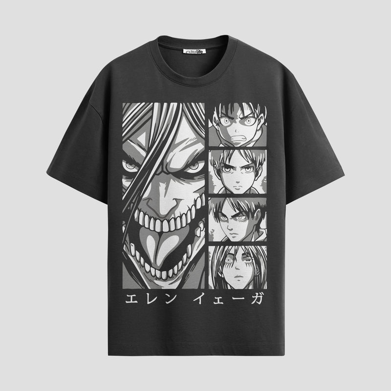 Playera urbana de anime y gaming ExtraLife MX, corte Standard Fit unisex ligero y transpirable en color Deep Black y Pure White, ropa de uso diario para gym y casual.