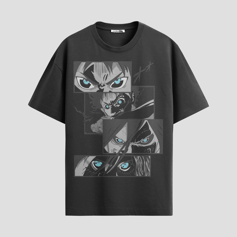 Playera urbana de anime y gaming ExtraLife MX, corte Standard Fit unisex ligero y transpirable en color Deep Black y Pure White, ropa de uso diario para gym y casual.