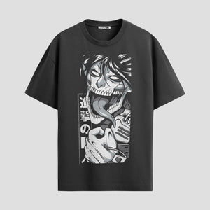 Playera urbana de anime y gaming ExtraLife MX, corte Standard Fit unisex ligero y transpirable en color Deep Black y Pure White, ropa de uso diario para gym y casual.