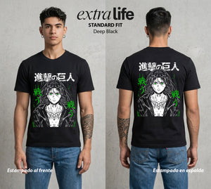 Mas Alla del Muro | La Libertad o la Muerte #00079 - Playera Standard Fit | Deep Black - Foto en modelo