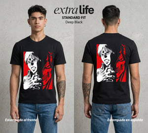 Mas Alla del Muro | El Titan de Ataque #00081 - Playera Standard Fit | Deep Black - Foto en modelo