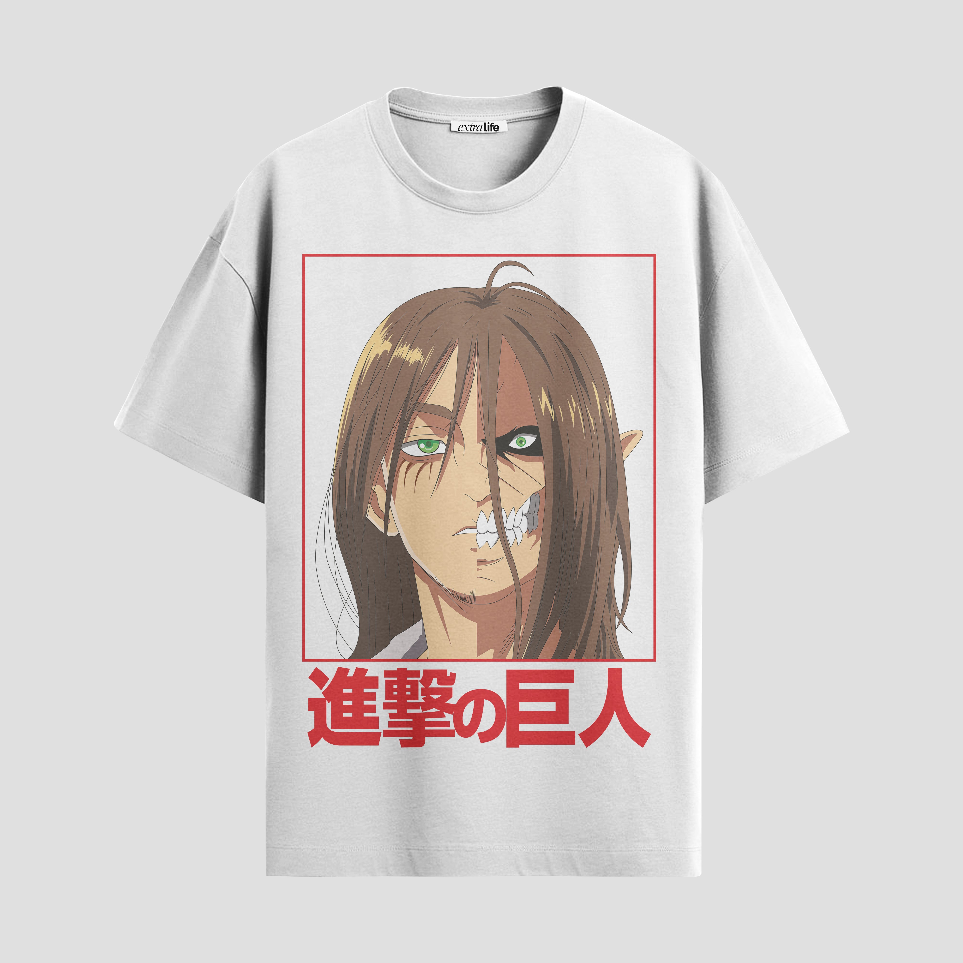 Playera urbana de anime y gaming ExtraLife MX, corte Standard Fit unisex ligero y transpirable en color Deep Black y Pure White, ropa de uso diario para gym y casual.