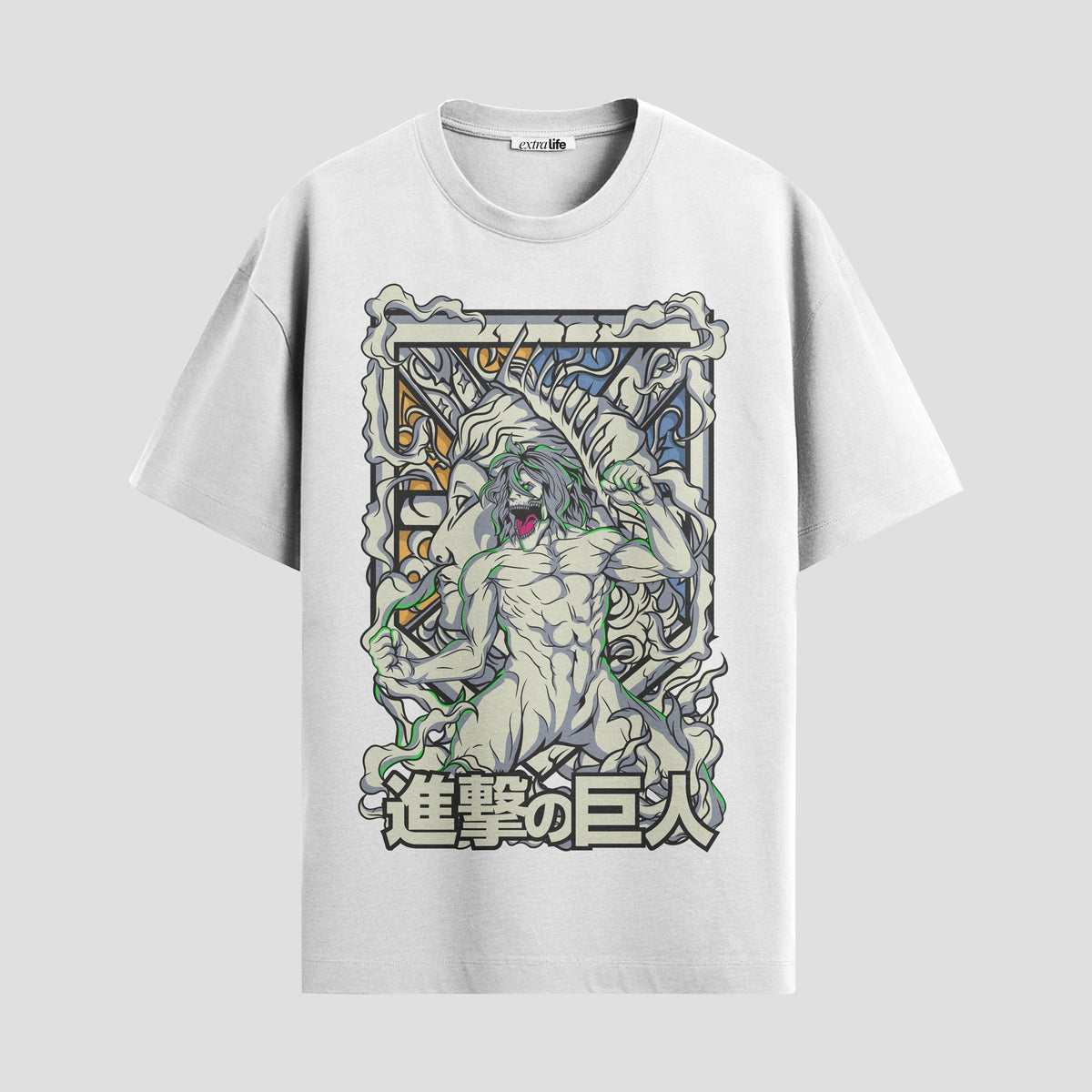Playera urbana de anime y gaming ExtraLife MX, corte Classic Premium unisex ligero y transpirable en color Deep Black y Pure White, ropa de uso diario para gym y casual.