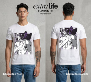 Mas Alla del Muro | El Titan de Ataque #00088 - Playera Standard Fit | Pure White - Foto en modelo