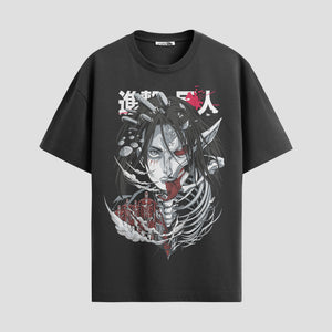 Playera urbana de anime y gaming ExtraLife MX, corte Standard Fit unisex ligero y transpirable en color Deep Black y Pure White, ropa de uso diario para gym y casual.