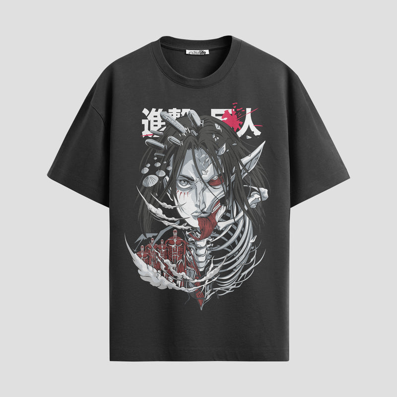 Playera urbana de anime y gaming ExtraLife MX, corte Standard Fit unisex ligero y transpirable en color Deep Black y Pure White, ropa de uso diario para gym y casual.