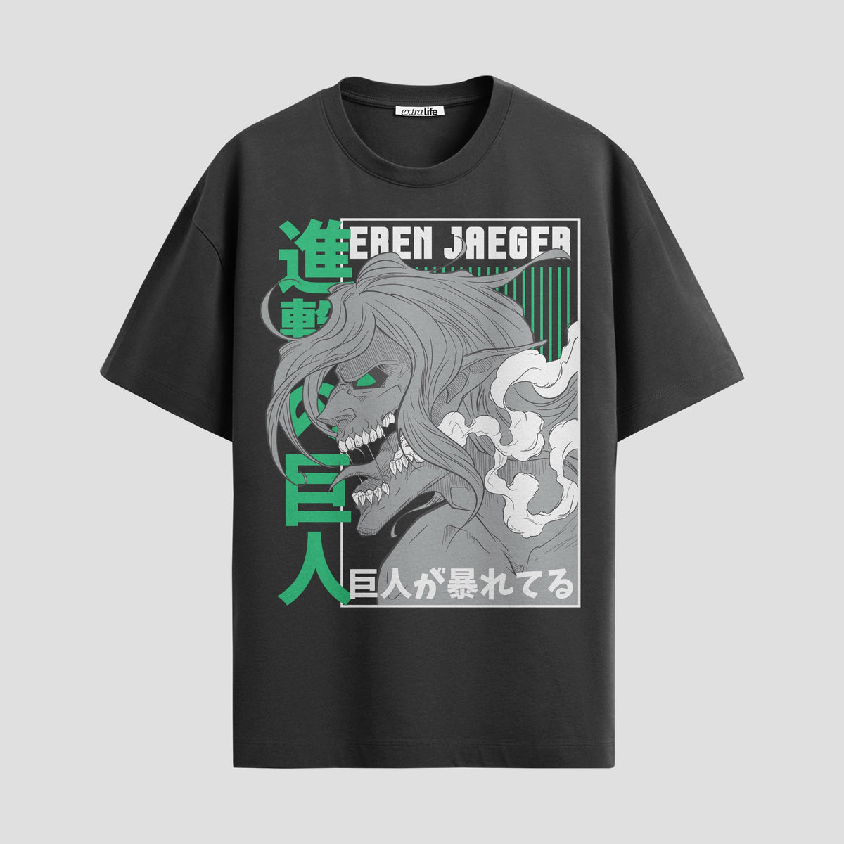 Playera urbana de anime y gaming ExtraLife MX, corte Classic Premium unisex ligero y transpirable en color Deep Black y Pure White, ropa de uso diario para gym y casual.