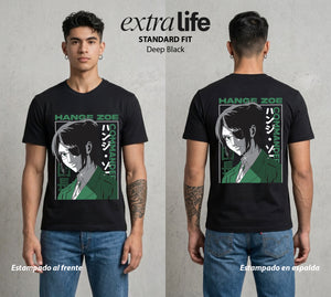 Mas Alla del Muro | La Cientifica del Frente #00100 - Playera Standard Fit | Deep Black - Foto en modelo