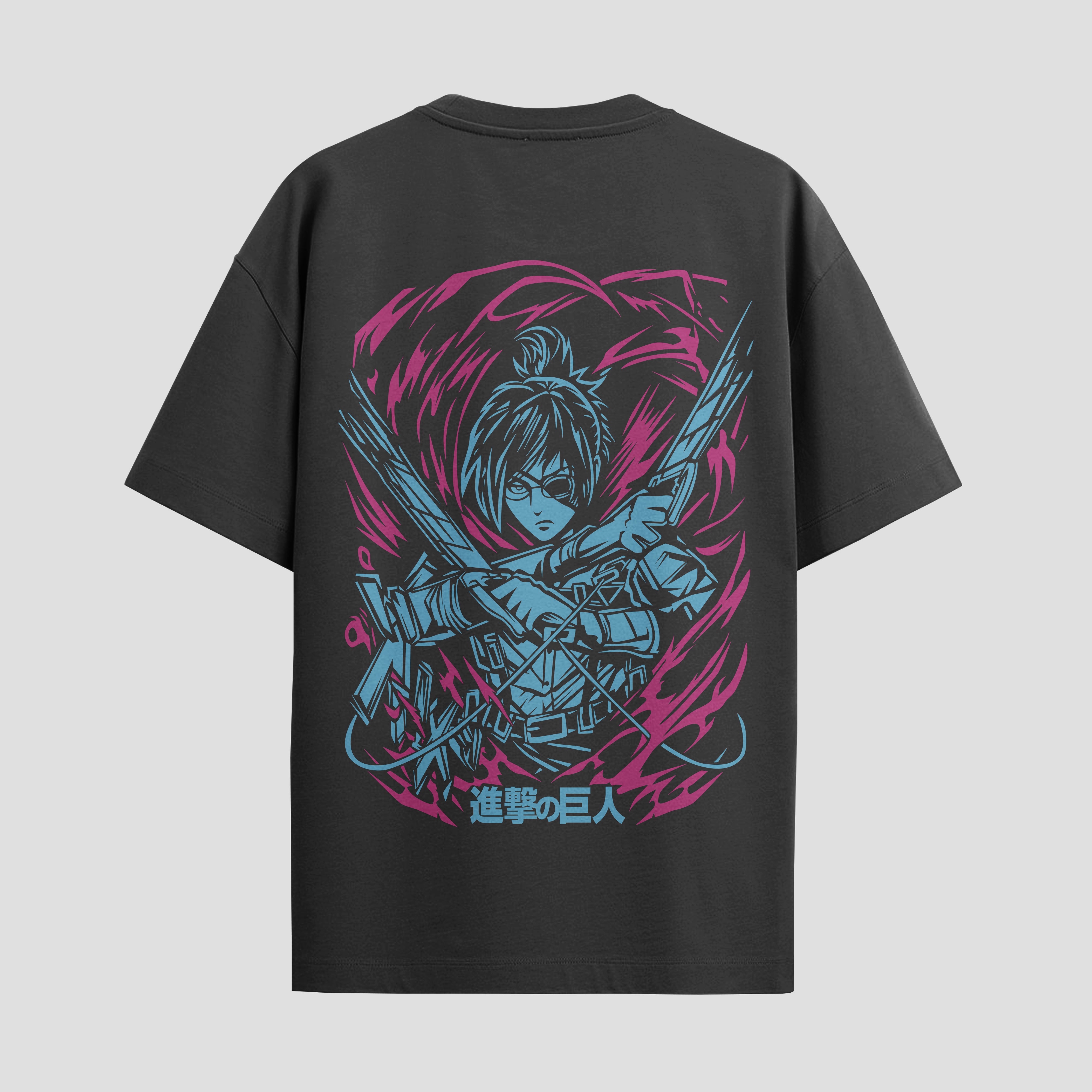 Playera urbana de anime y gaming ExtraLife MX, corte Standard Fit unisex ligero y transpirable en color Deep Black y Pure White, ropa de uso diario para gym y casual.