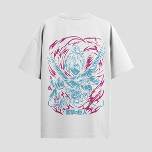 Playera urbana de anime y gaming ExtraLife MX, corte Standard Fit unisex ligero y transpirable en color Deep Black y Pure White, ropa de uso diario para gym y casual.