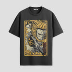 Playera urbana de anime y gaming ExtraLife MX, corte Standard Fit unisex ligero y transpirable en color Deep Black y Pure White, ropa de uso diario para gym y casual.