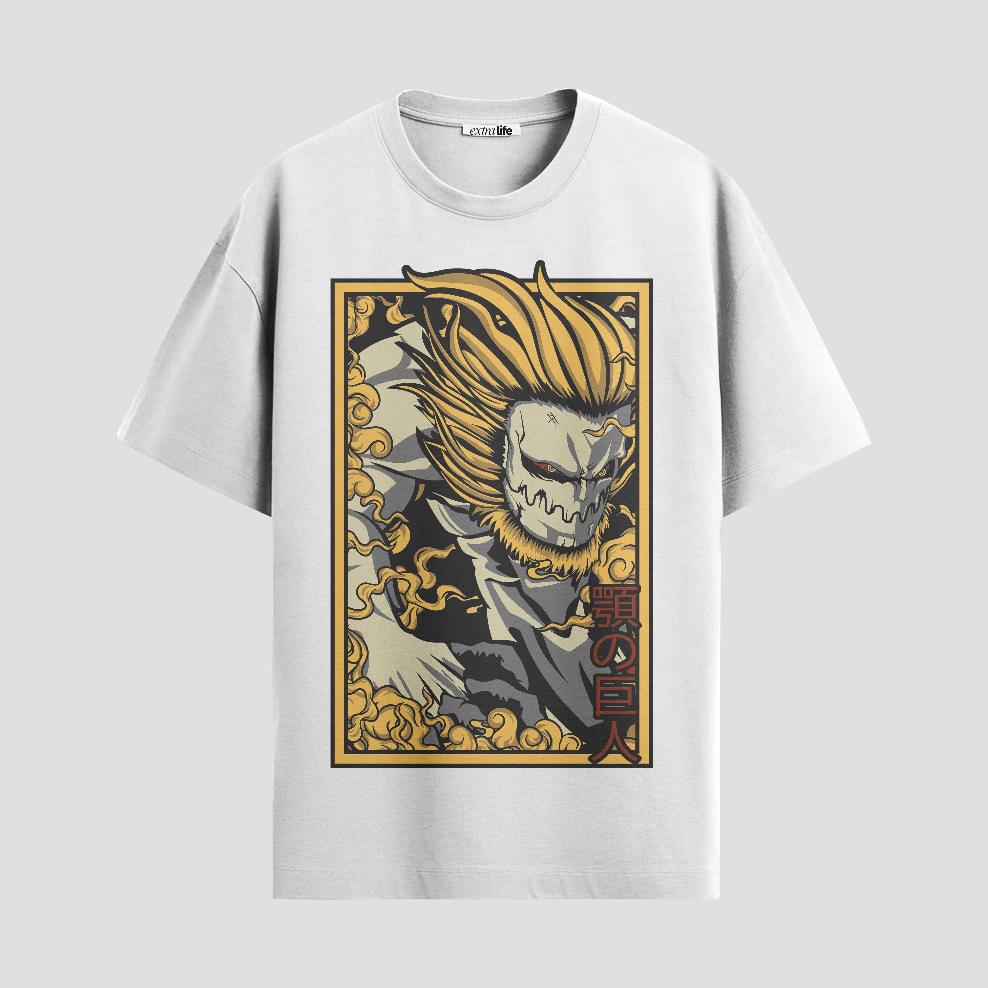 Playera urbana de anime y gaming ExtraLife MX, corte Standard Fit unisex ligero y transpirable en color Deep Black y Pure White, ropa de uso diario para gym y casual.