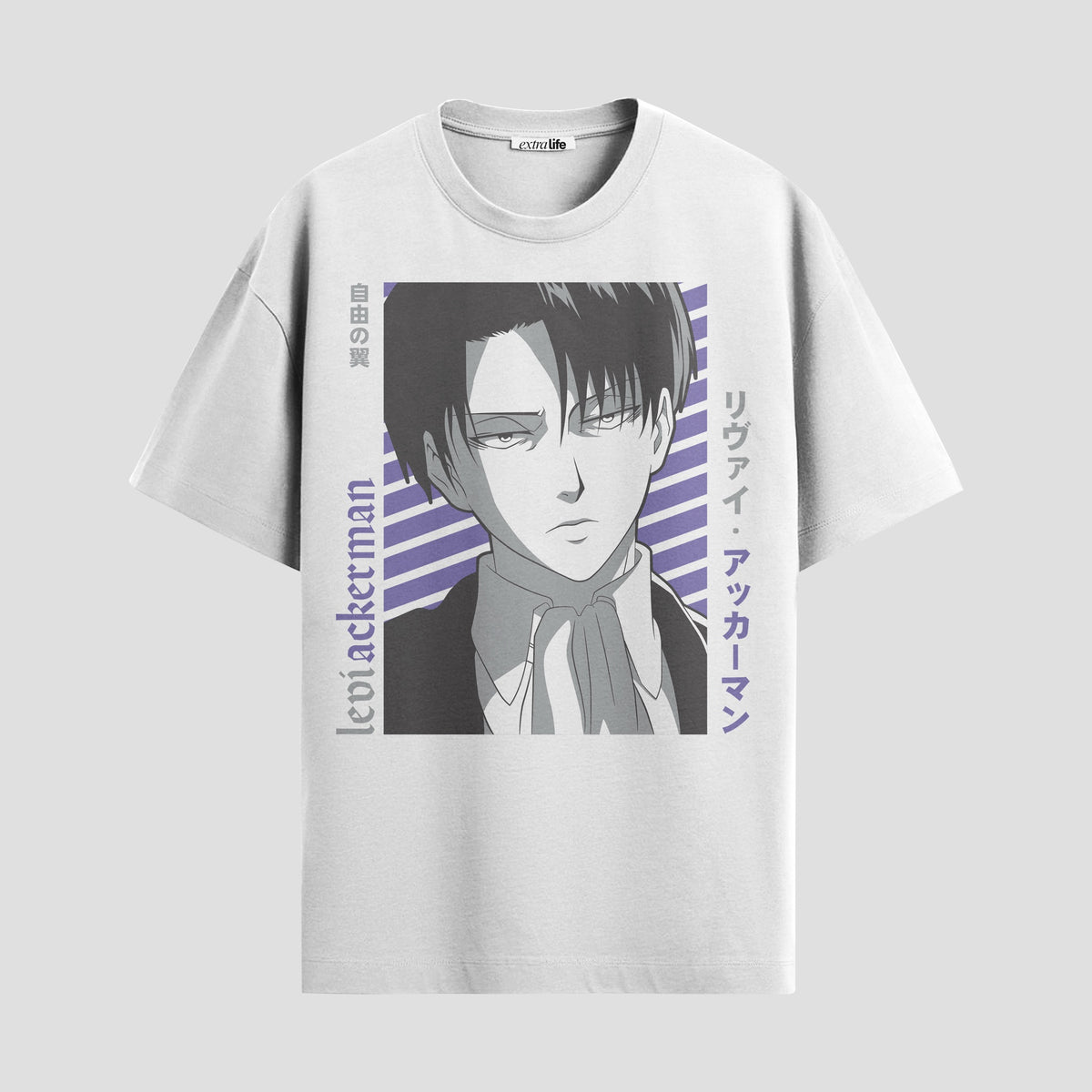 Playera urbana de anime y gaming ExtraLife MX, corte Classic Premium unisex ligero y transpirable en color Deep Black y Pure White, ropa de uso diario para gym y casual.