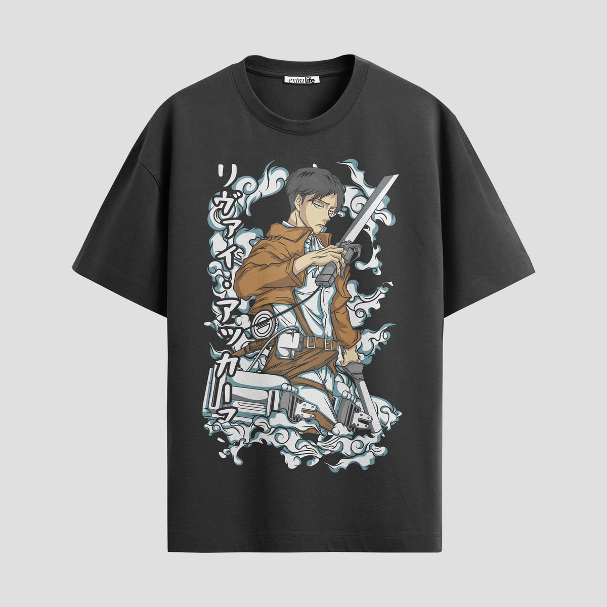 Playera urbana de anime y gaming ExtraLife MX, corte Classic Premium unisex ligero y transpirable en color Deep Black y Pure White, ropa de uso diario para gym y casual.