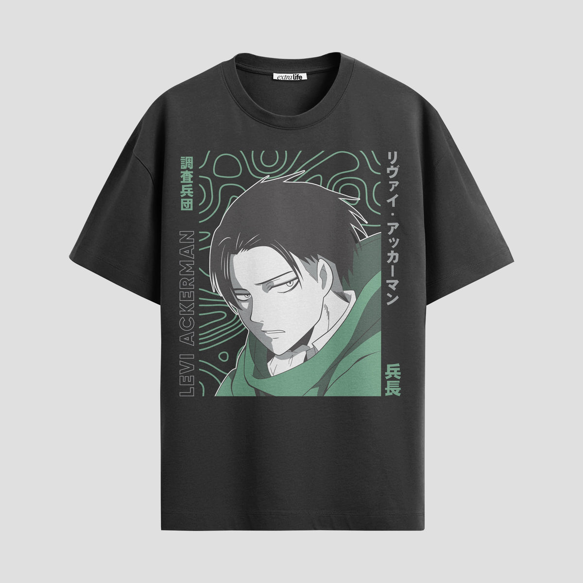 Playera urbana de anime y gaming ExtraLife MX, corte Classic Premium unisex ligero y transpirable en color Deep Black y Pure White, ropa de uso diario para gym y casual.