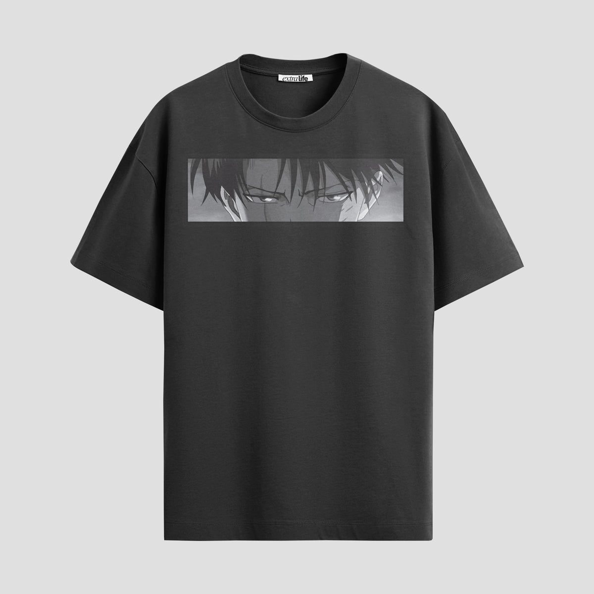 Playera urbana de anime y gaming ExtraLife MX, corte Classic Premium unisex ligero y transpirable en color Deep Black y Pure White, ropa de uso diario para gym y casual.
