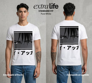Mas Alla del Muro | La Humanidad Mas Fuerte #00116 - Playera Standard Fit | Pure White - Foto en modelo